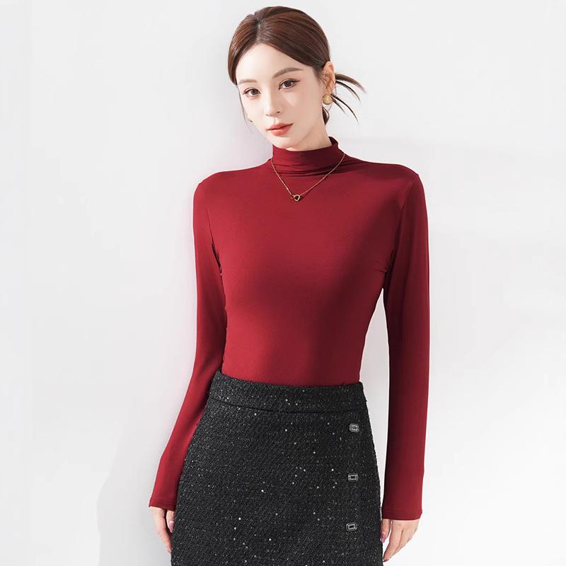 Тонкая футболка с полувысоким воротником и маской для лица для женщин, осенне-зимний стиль, футболки с длинным рукавом, внутренний топ L красный
Тонкая футболка с полувысоким воротником и маской для лица для женщин, осенне-зимний стиль, футболки с длинным рукавом, внутренний топ L красный