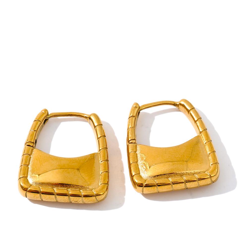 Yhpup 18K Golden Plated Stainless Steel Metal Casting Hoop Earrings Stylish Unique Texture Daily Jewelry PVD Water Resistant
Yhpup 18K Golden Plated Stainless Steel Metal Casting Hoop Earrings Stylish Unique Texture Daily Jewelry PVD Water Resistant