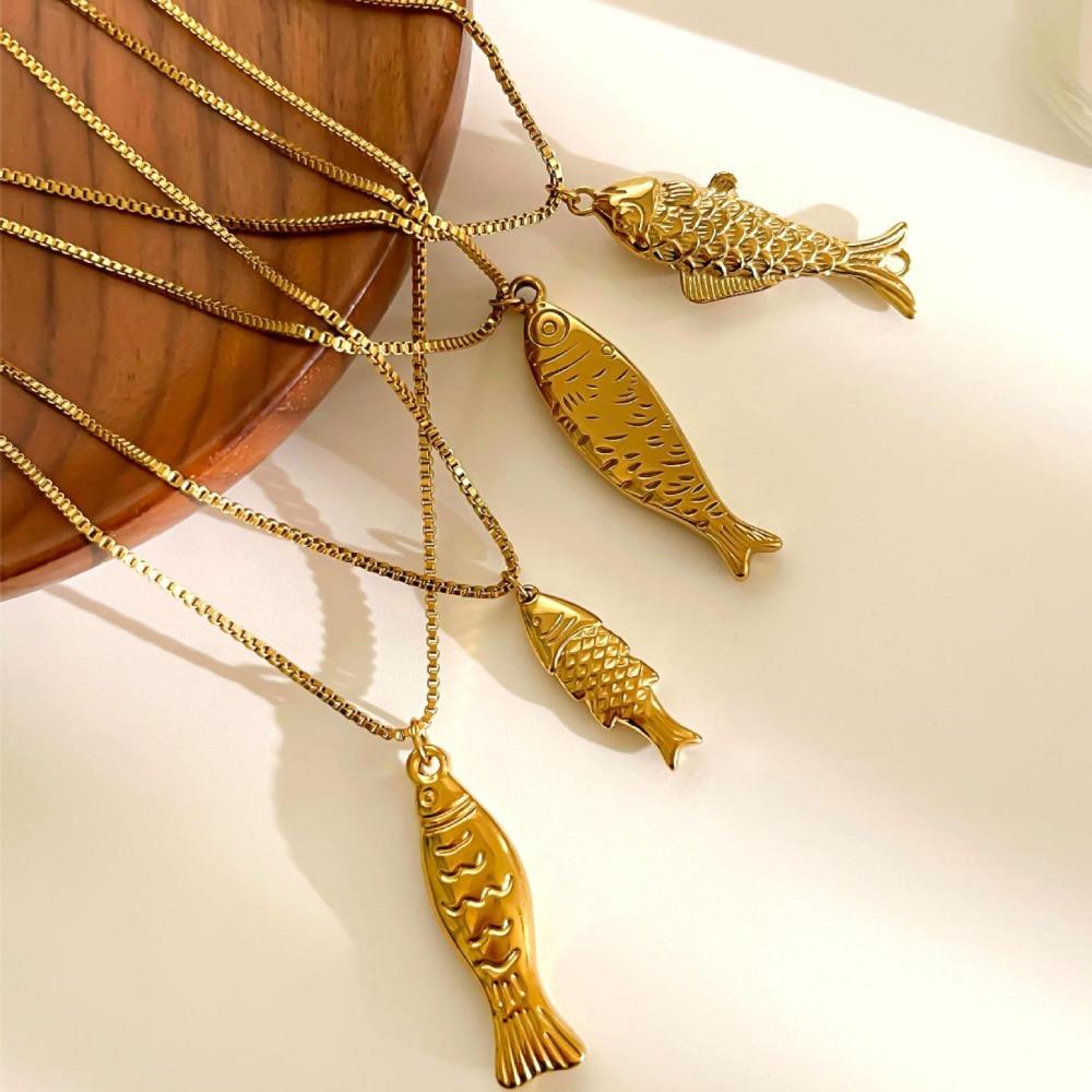 Stainless Steel Fish Pendant Necklace Jewelry Ocean Style Beach Chain Choker Sea Beach Style B
Stainless Steel Fish Pendant Necklace Jewelry Ocean Style Beach Chain Choker Sea Beach Style B