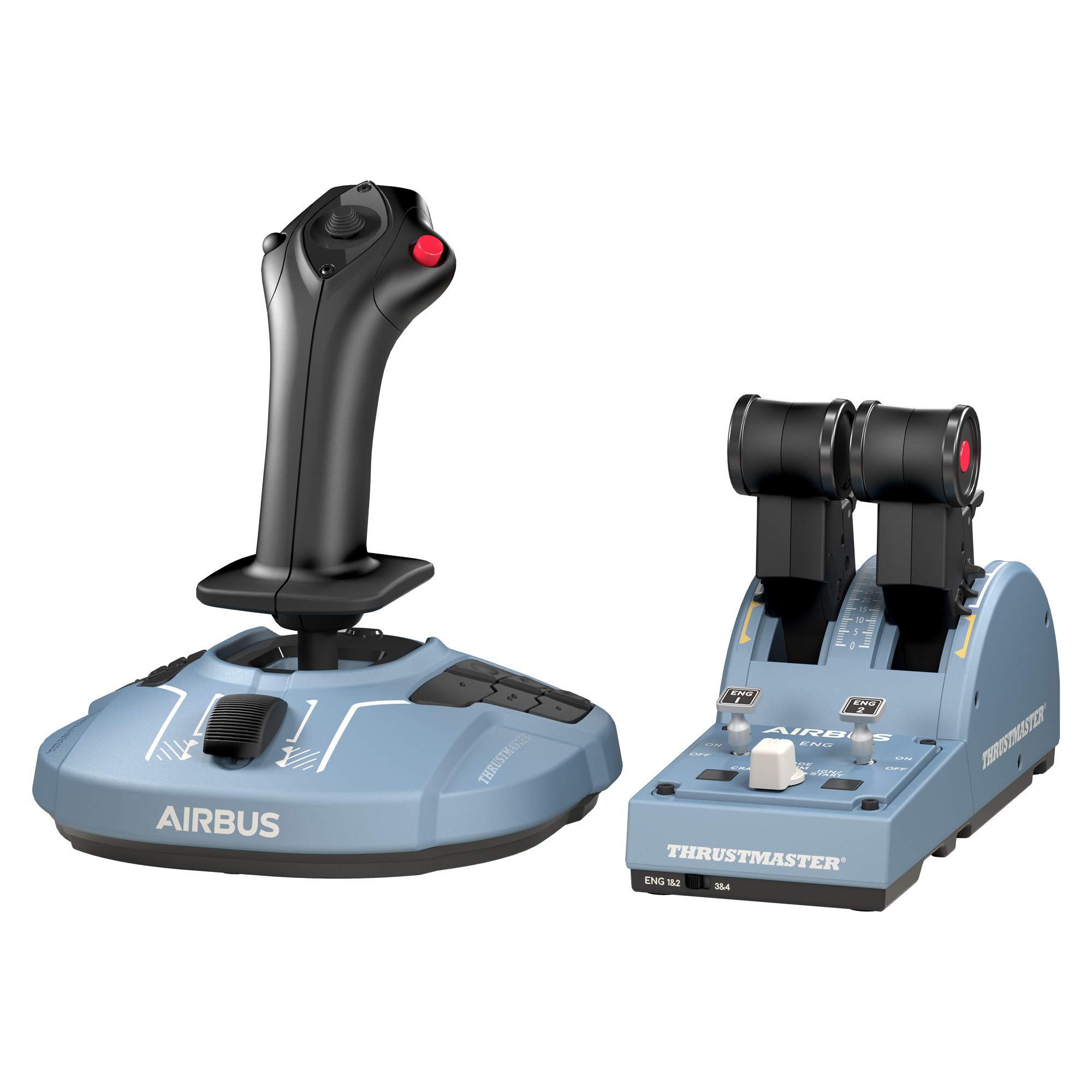 Thrustmaster TCA Officer Pack Airbus Edition Side Stick Throttle Quadrant Ambidextrous Flight Stick зі змінним модулем, сумісний із ПК
Thrustmaster TCA Officer Pack Airbus Edition Side Stick Throttle Quadrant Ambidextrous Flight Stick зі змінним модулем, сумісний із ПК
