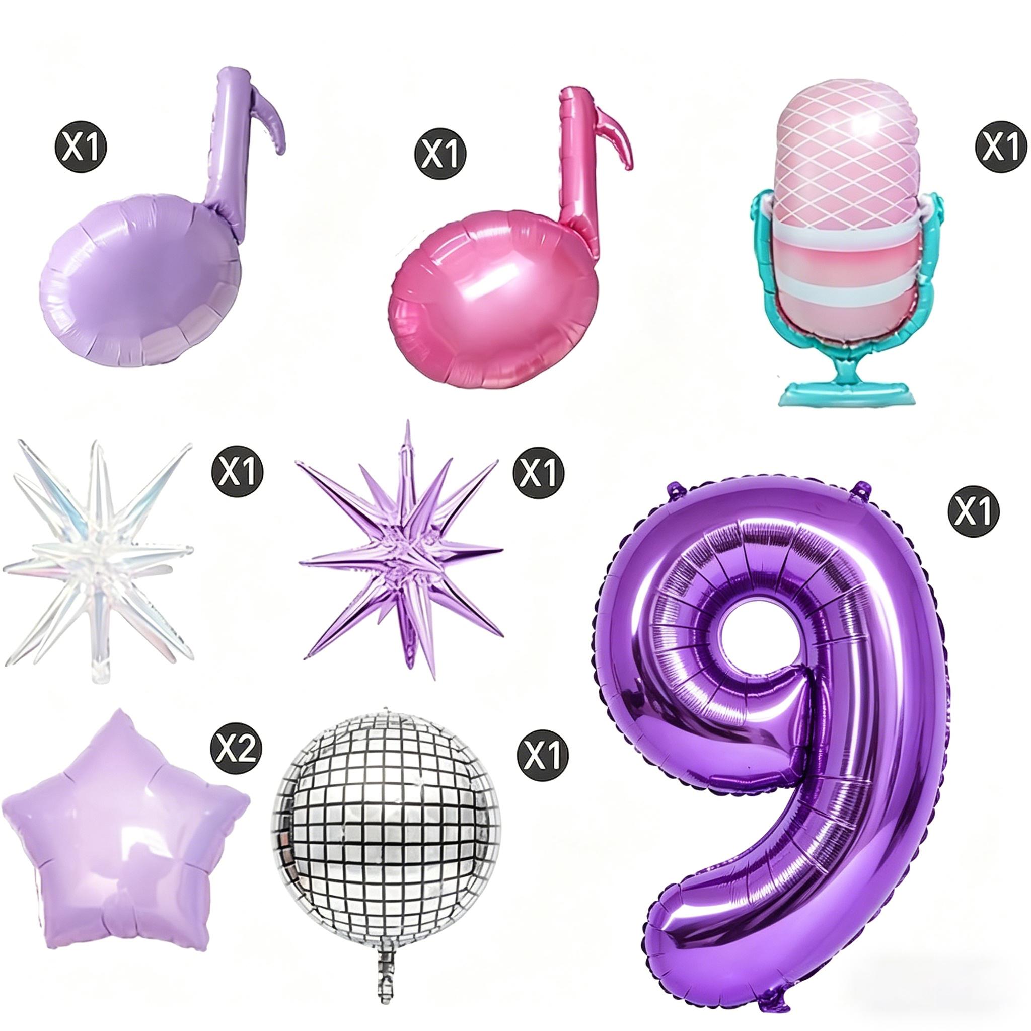 9pcs Music Theme Purple Pink Note Aluminum Film Styling Birthday Party Decoration Balloon Celebration Event Decoration Balloon 32inch
9pcs Music Theme Purple Pink Note Aluminum Film Styling Birthday Party Decoration Balloon Celebration Event Decoration Balloon 32inch