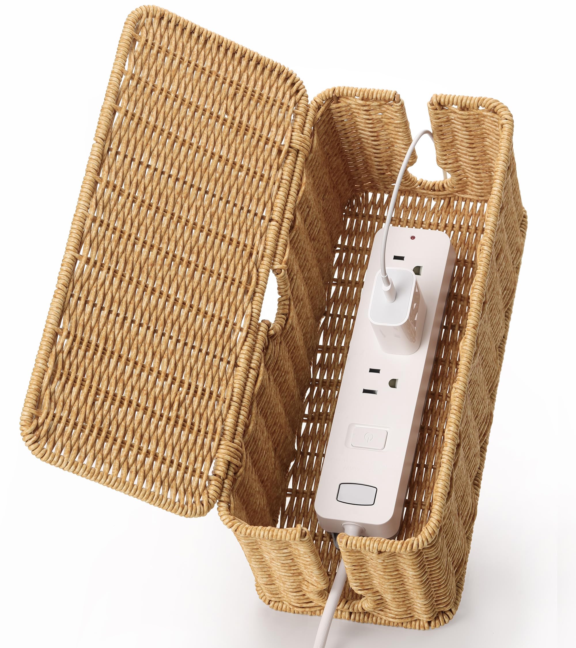ZhiYo Handmade Cable Management Box, Imitation Rattan Woven, 1 Pack, Rattan Cord Management Box, Hides Power Strips Under Your Desk, L32W13.5H14cm,
ZhiYo Handmade Cable Management Box, Imitation Rattan Woven, 1 Pack, Rattan Cord Management Box, Hides Power Strips Under Your Desk, L32W13.5H14cm,