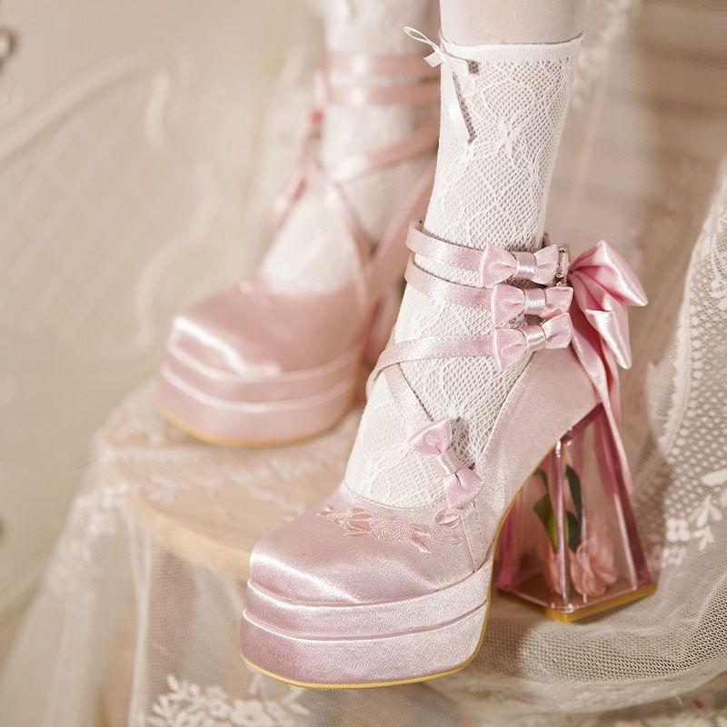 Ele Princ Туфли на высоком каблуке с бантом, дизайн «Стеклянный цветочный дом», лолита Мэри Джейнс, косплей обувь для женщин 36 розовый
Ele Princ Туфли на высоком каблуке с бантом, дизайн «Стеклянный цветочный дом», лолита Мэри Джейнс, косплей обувь для женщин 36 розовый