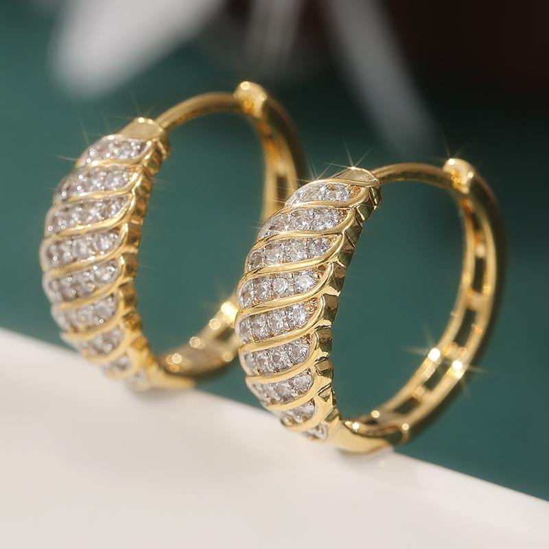 Elegant Gold Color White CZ Hoops Women s Earrings Round Geometric Party Daily Wear
Elegant Gold Color White CZ Hoops Women s Earrings Round Geometric Party Daily Wear