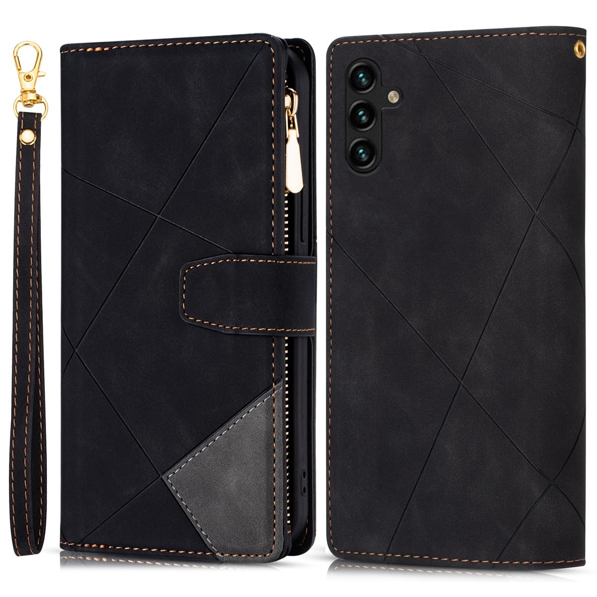 For Samsung Galaxy S24 FE Wallet Case Color Splicing Leather Phone Cover with Stand Black
For Samsung Galaxy S24 FE Wallet Case Color Splicing Leather Phone Cover with Stand Black