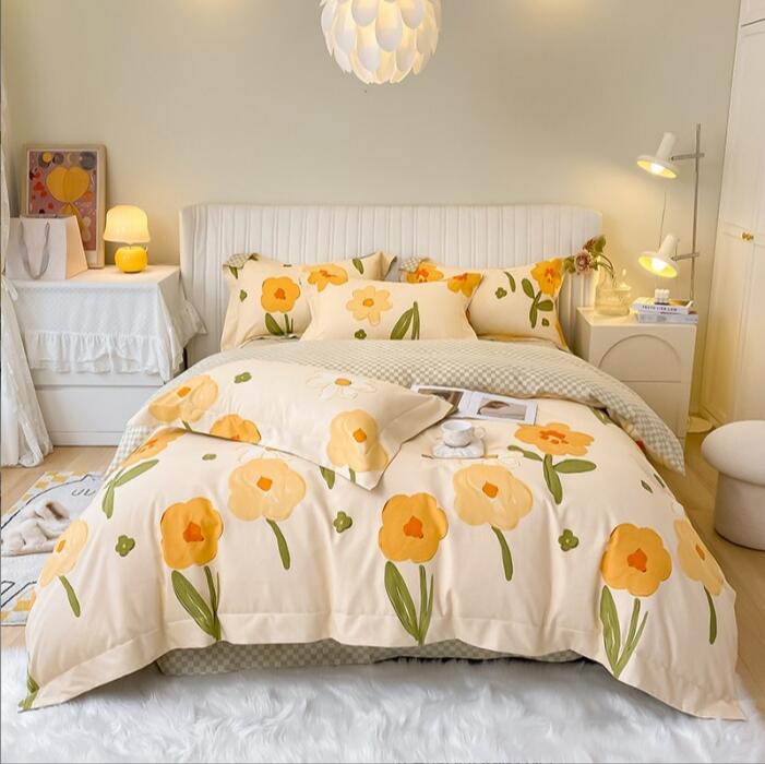 10% Coton Thickened Mated Four Piece Set 10% Coton High Grade Comfortable Quilt Cover Simple Nordic Windbed Products 4 piece 100*200cm Single
10% Coton Thickened Mated Four Piece Set 10% Coton High Grade Comfortable Quilt Cover Simple Nordic Windbed Products 4 piece 100*200cm Single
