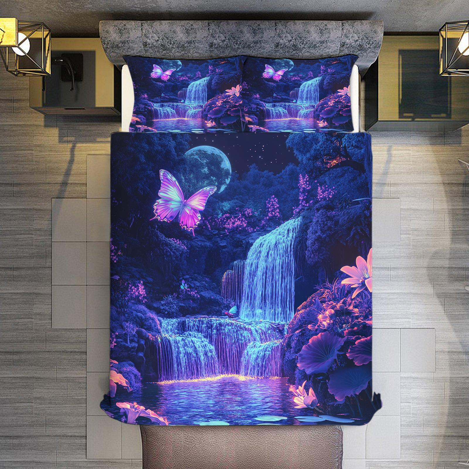 Bedding Purple And Blue Waterfall View Bedding 3D Digital Printing Galaxy Waterfall Pattern Three-Piece Quilt Cover 70 * 133cm (and 75cm * 50cm)
Bedding Purple And Blue Waterfall View Bedding 3D Digital Printing Galaxy Waterfall Pattern Three-Piece Quilt Cover 70 * 133cm (and 75cm * 50cm)