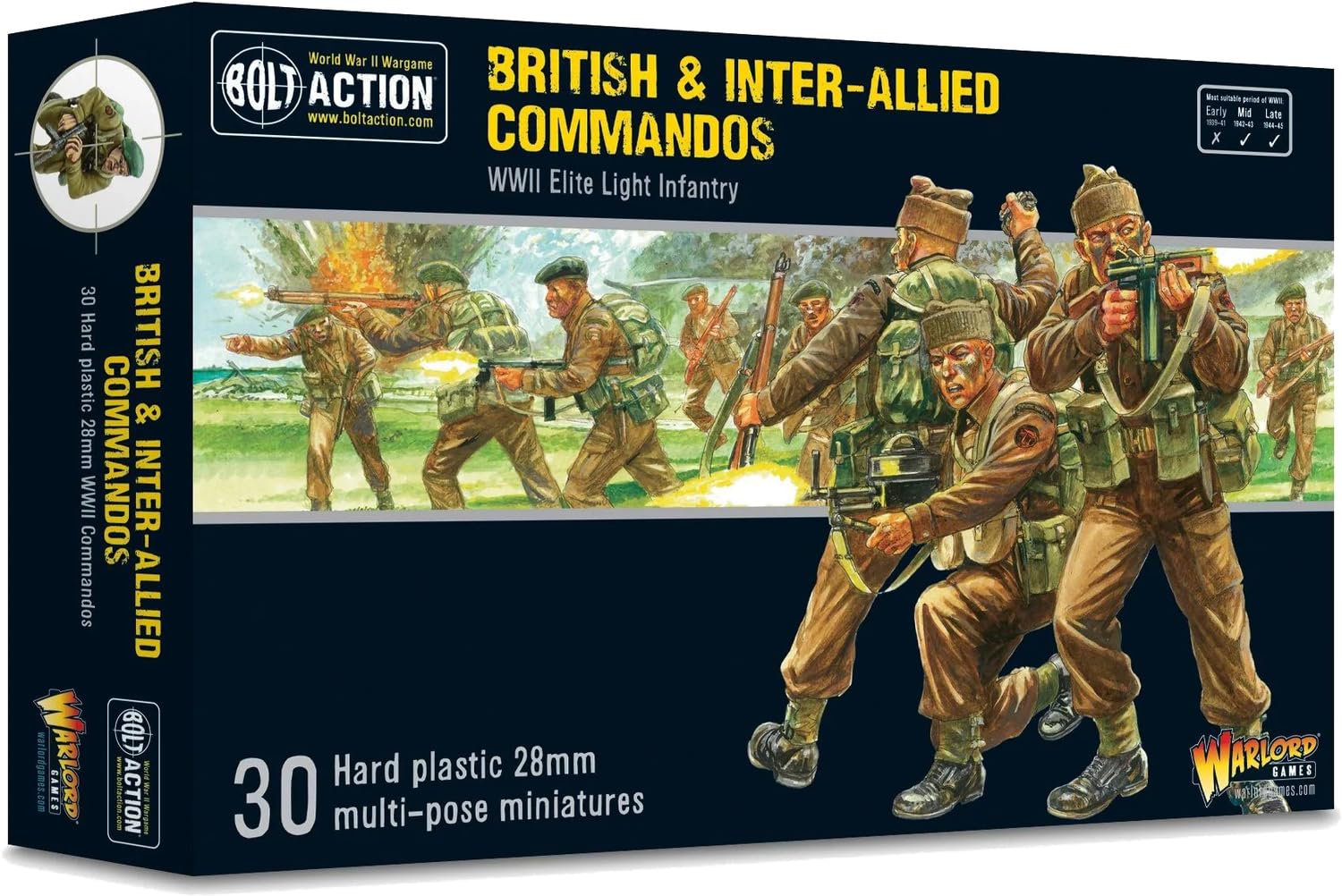 Warlord Action British and Allied Special Forces Assembly Kit WLG402011022 Games/Bolt 1/56 (30 Figures) (Personnel)
Warlord Action British and Allied Special Forces Assembly Kit WLG402011022 Games/Bolt 1/56 (30 Figures) (Personnel)