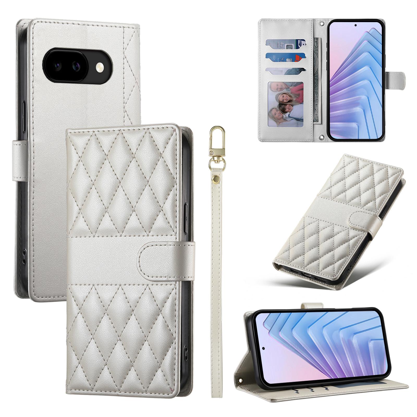 For Google Pixel 10a Wallet Case Rhombus Stitching Stand Leather Phone Cover with Long/Short Strap
For Google Pixel 10a Wallet Case Rhombus Stitching Stand Leather Phone Cover with Long/Short Strap