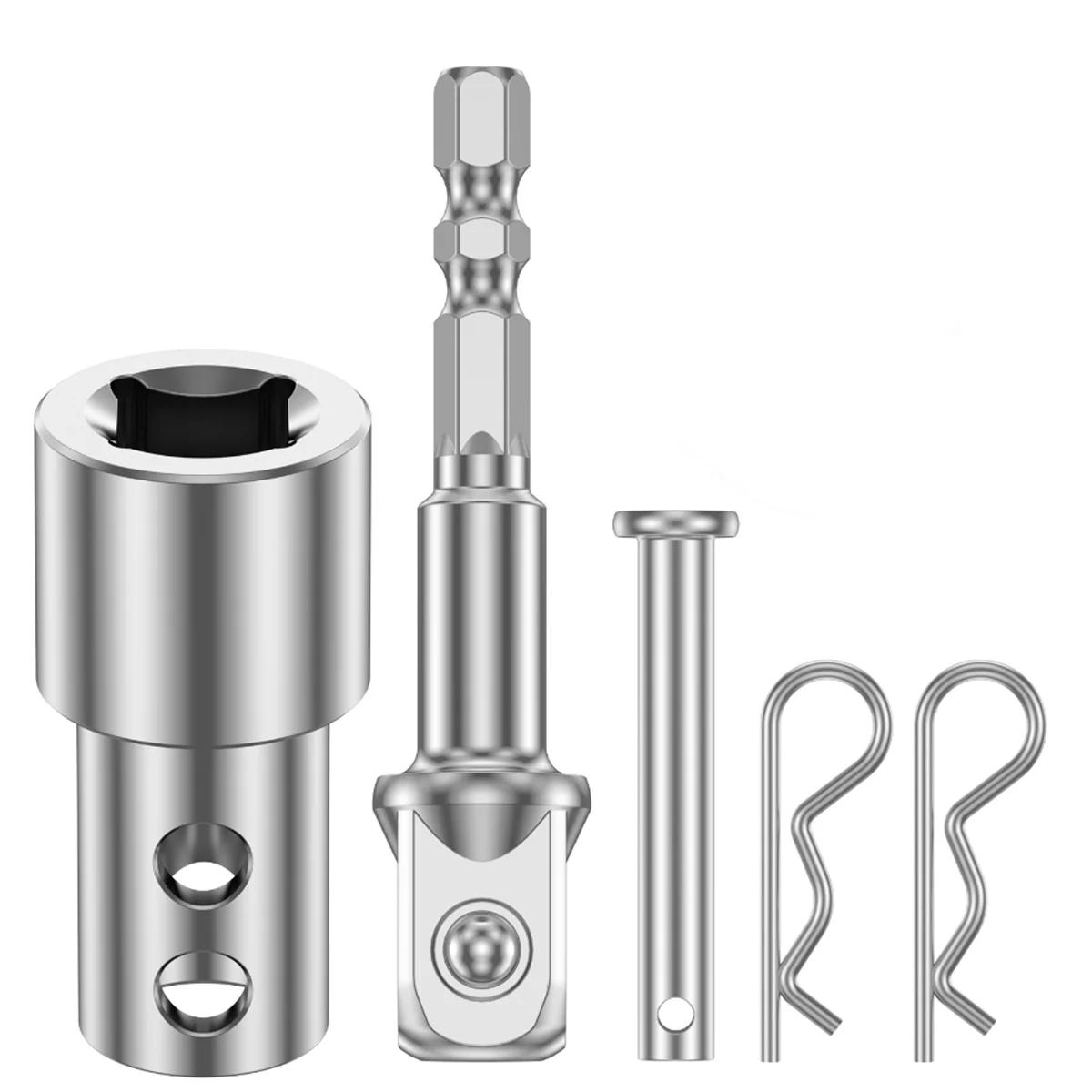 Hex Shank Drill to Trailer Jack Adapter Set with Pin & R-Clips Electric Power Drill Jack Adapter for RV Trailer Stabilizer срібний
Hex Shank Drill to Trailer Jack Adapter Set with Pin & R-Clips Electric Power Drill Jack Adapter for RV Trailer Stabilizer срібний