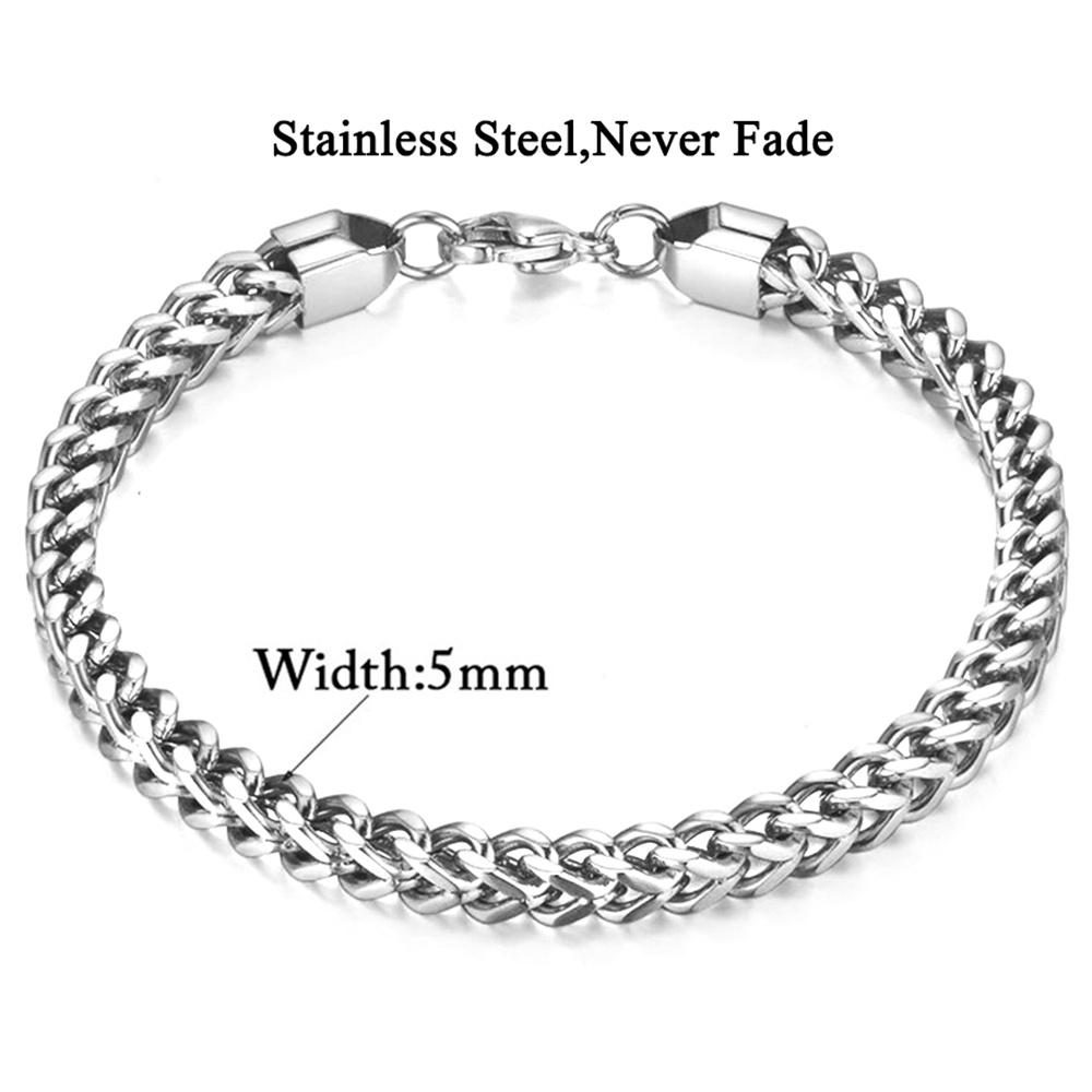 Punk Curb Cuban Link Chain Bracelet 18/21cm Gold Silver Color Stainless Steel 5mm Hand Chains For Women Men Jewelry Gift 18cm
Punk Curb Cuban Link Chain Bracelet 18/21cm Gold Silver Color Stainless Steel 5mm Hand Chains For Women Men Jewelry Gift 18cm