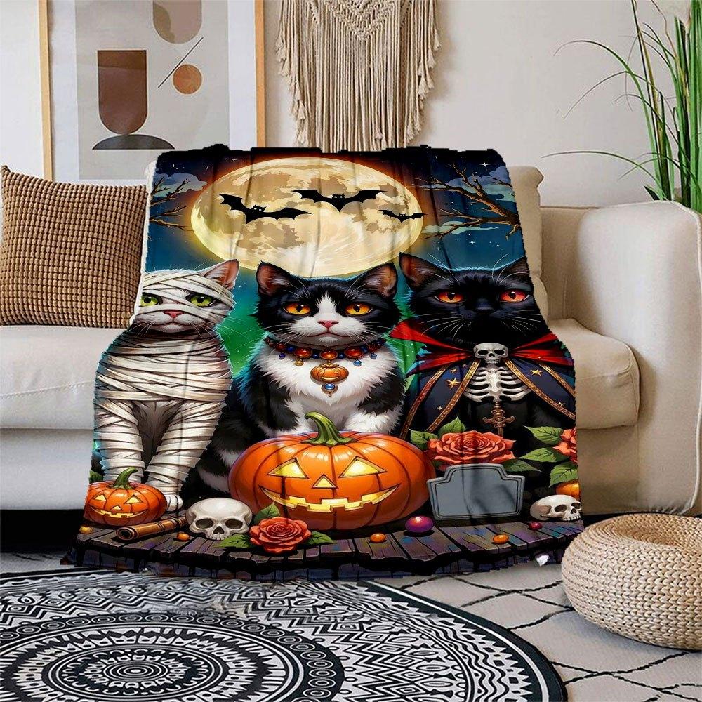 Halloween Cat Decorations Spooky Party SuppliesBlanket Flannel Throw Blanket for Sofa, Bed, Travel, Camping, Office, Couch, Chair 80cm×120cm
Halloween Cat Decorations Spooky Party SuppliesBlanket Flannel Throw Blanket for Sofa, Bed, Travel, Camping, Office, Couch, Chair 80cm×120cm
