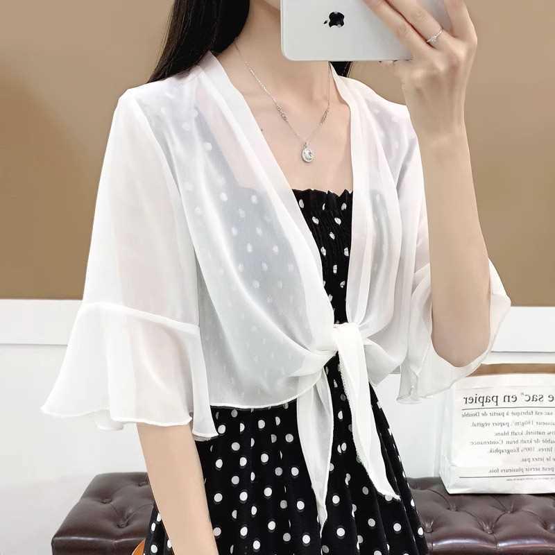 Chiffon Shawl Sun Protection Shirt - Lightweight Summer Cardigan with Vest XL (55-70 kg)
Chiffon Shawl Sun Protection Shirt - Lightweight Summer Cardigan with Vest XL (55-70 kg)