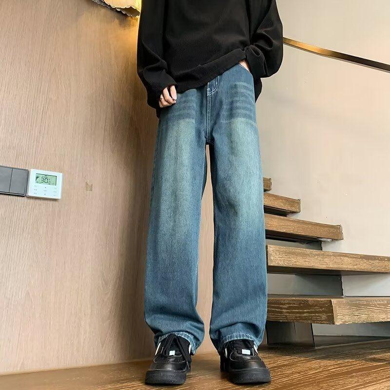 S-XXXL Мужские модные потертые винтажные джинсы прямого кроя в корейском стиле мешковатые однотонные классические джинсовые длинные брюки синие
S-XXXL Мужские модные потертые винтажные джинсы прямого кроя в корейском стиле мешковатые однотонные классические джинсовые длинные брюки синие