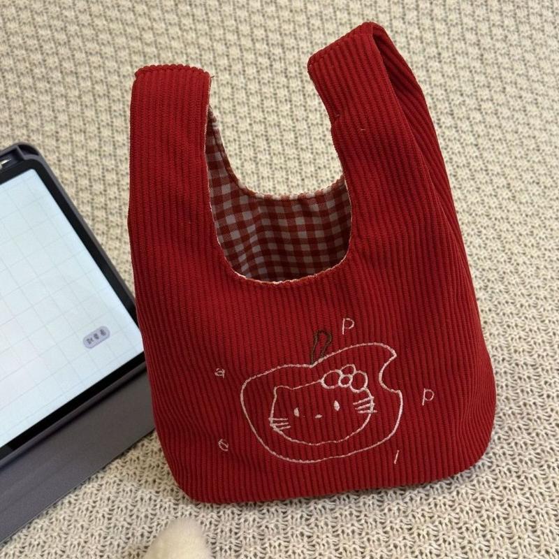 New Corduroy Red Kitty Handbag Lightweight Women s shoulder bag Portable Versatile Travel Storage Handbag Cute Small Wrist Bag
New Corduroy Red Kitty Handbag Lightweight Women s shoulder bag Portable Versatile Travel Storage Handbag Cute Small Wrist Bag