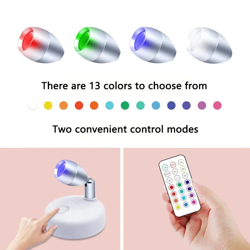 13 Colours Wireless Spotlight Battery Operated RGB Cabinet Light Light Last Up To Angle Adjustable for Living Room Closet
13 Colours Wireless Spotlight Battery Operated RGB Cabinet Light Light Last Up To Angle Adjustable for Living Room Closet