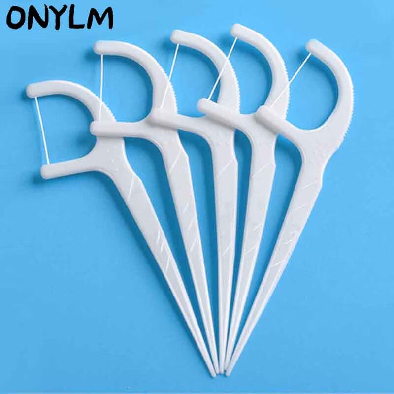 ONYLM Double-Line Smooth Round Dental Floss Picks, 500 Count
ONYLM Double-Line Smooth Round Dental Floss Picks, 500 Count