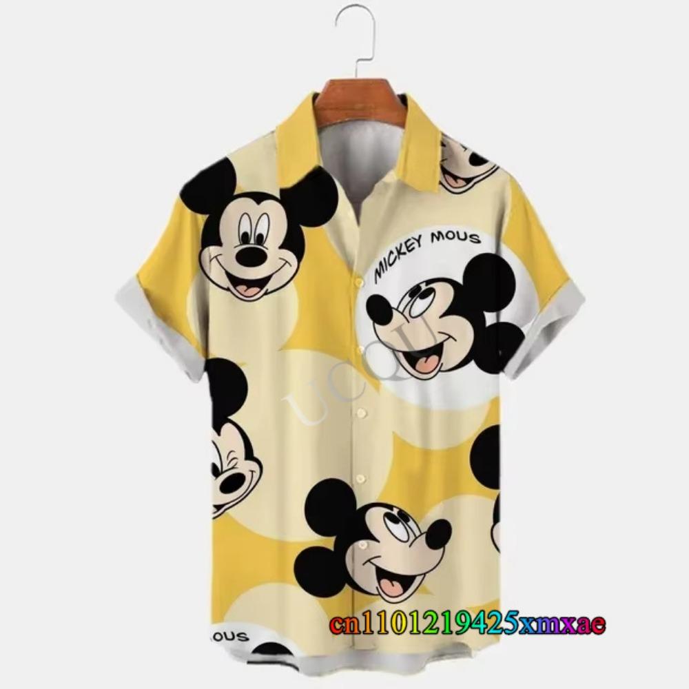 Summer Mickey Mouse Cartoon Print Men s Hawaii Lapel Short Sleeve Shirt Casual Beach Vacation Fashion Oversized Tops XXXL
Summer Mickey Mouse Cartoon Print Men s Hawaii Lapel Short Sleeve Shirt Casual Beach Vacation Fashion Oversized Tops XXXL
