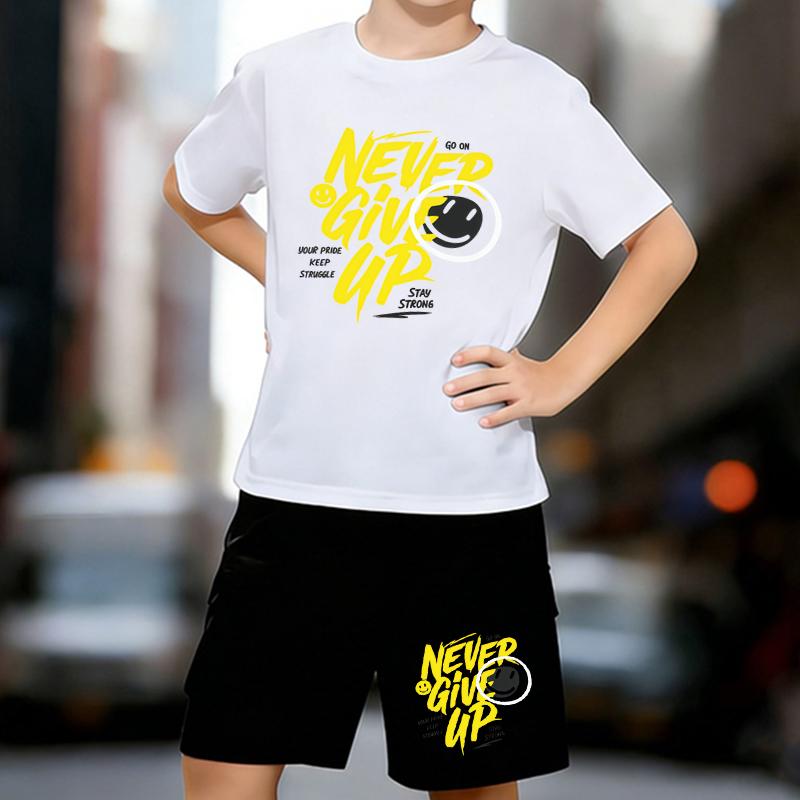 Boys 2 Piece Never Give Up Printed Outfit, Short Sleeve T-Shirt and Shorts Set for Kids Age 5-14,White Sporty Casual Summer Clothes 13-14 Years білий
Boys 2 Piece Never Give Up Printed Outfit, Short Sleeve T-Shirt and Shorts Set for Kids Age 5-14,White Sporty Casual Summer Clothes 13-14 Years білий