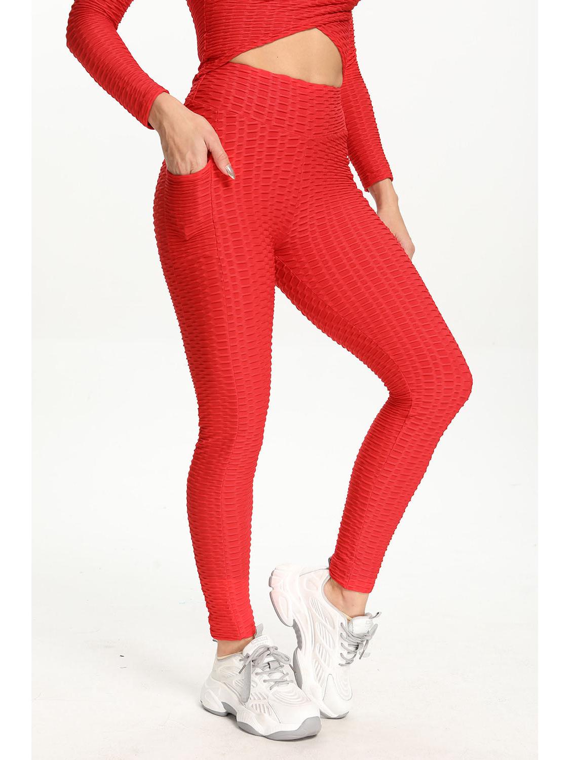 Европейские и американские жаккардовые брюки для йоги «Персиковая попа» - Пузырчатый стиль с карманом, Спортивные утягивающие леггинсы для женщин Extra Large красный
Европейские и американские жаккардовые брюки для йоги «Персиковая попа» - Пузырчатый стиль с карманом, Спортивные утягивающие леггинсы для женщин Extra Large красный