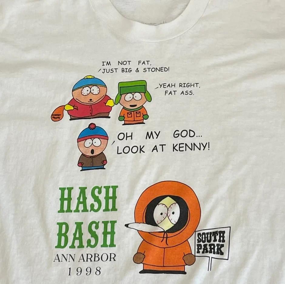 Винтажная футболка South Park Hash Bash 1998 года Размеры S-5XL Репринт Унисекс Футболка XXXXL
Винтажная футболка South Park Hash Bash 1998 года Размеры S-5XL Репринт Унисекс Футболка XXXXL