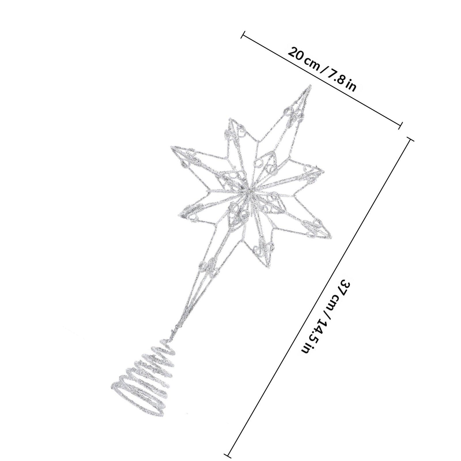 1Pcs Star Festival Treetop Decor Beautiful Elegant Christmas Tree Topper Sturdy Iron Construction Holiday Party Adornment Xmas срібний
1Pcs Star Festival Treetop Decor Beautiful Elegant Christmas Tree Topper Sturdy Iron Construction Holiday Party Adornment Xmas срібний