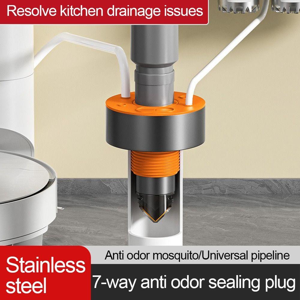 7 in 1 Sink Drain Pipe Adapter Sealing Ring Multifunctional Dishwasher Water Pipe Connector Anti Odor Universal
7 in 1 Sink Drain Pipe Adapter Sealing Ring Multifunctional Dishwasher Water Pipe Connector Anti Odor Universal