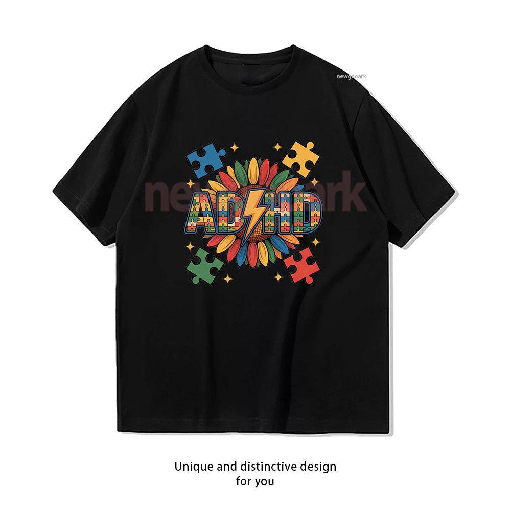 Colorful Floral ADHD Neurodiversity Puzzle Piece Sticker TShirt Woman Man Casual Cotton Graphic T Shirts Streetwear Camisetas 4XL
Colorful Floral ADHD Neurodiversity Puzzle Piece Sticker TShirt Woman Man Casual Cotton Graphic T Shirts Streetwear Camisetas 4XL