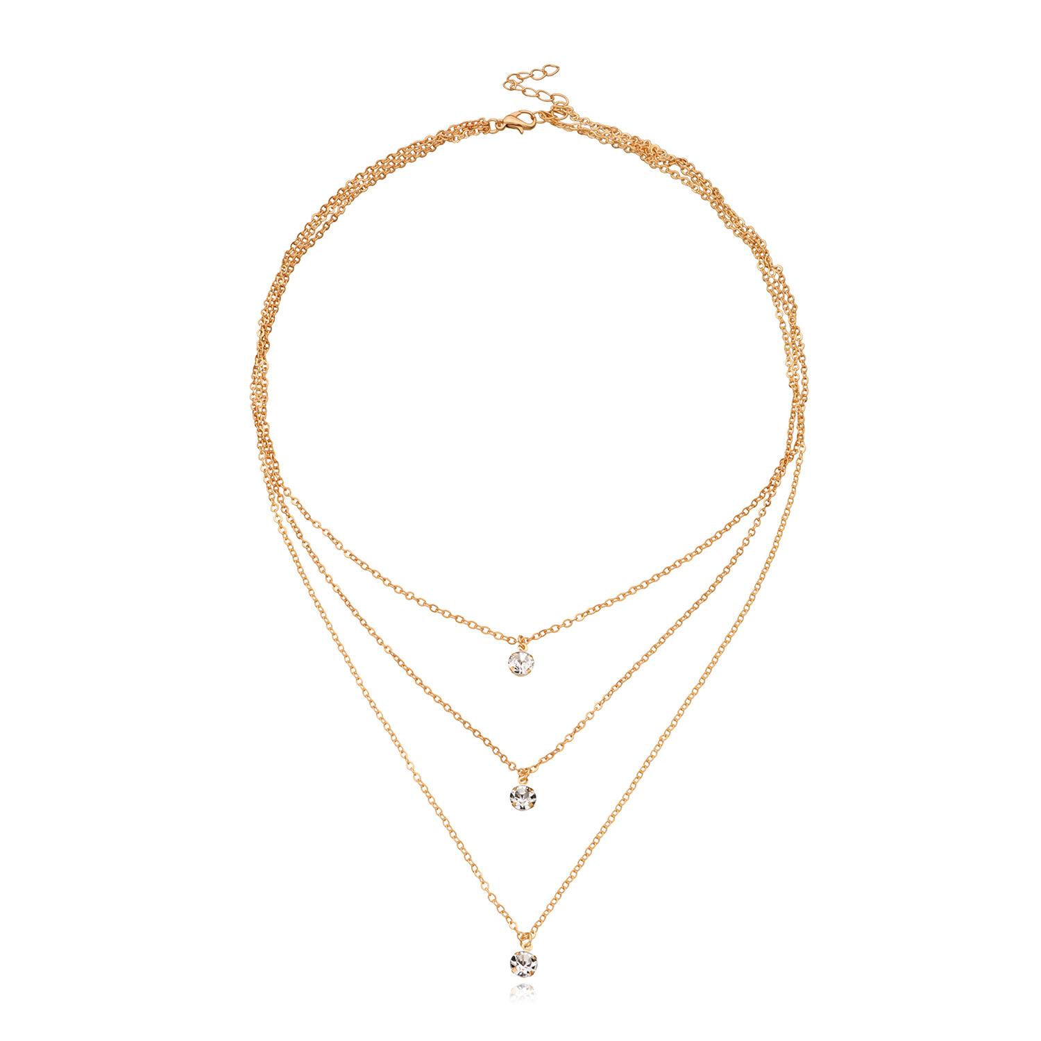 European and American jewelry, fashionable handmade multi-layer rhinestone pendant necklace women, new popular simple chain necklace золотой
European and American jewelry, fashionable handmade multi-layer rhinestone pendant necklace women, new popular simple chain necklace золотой