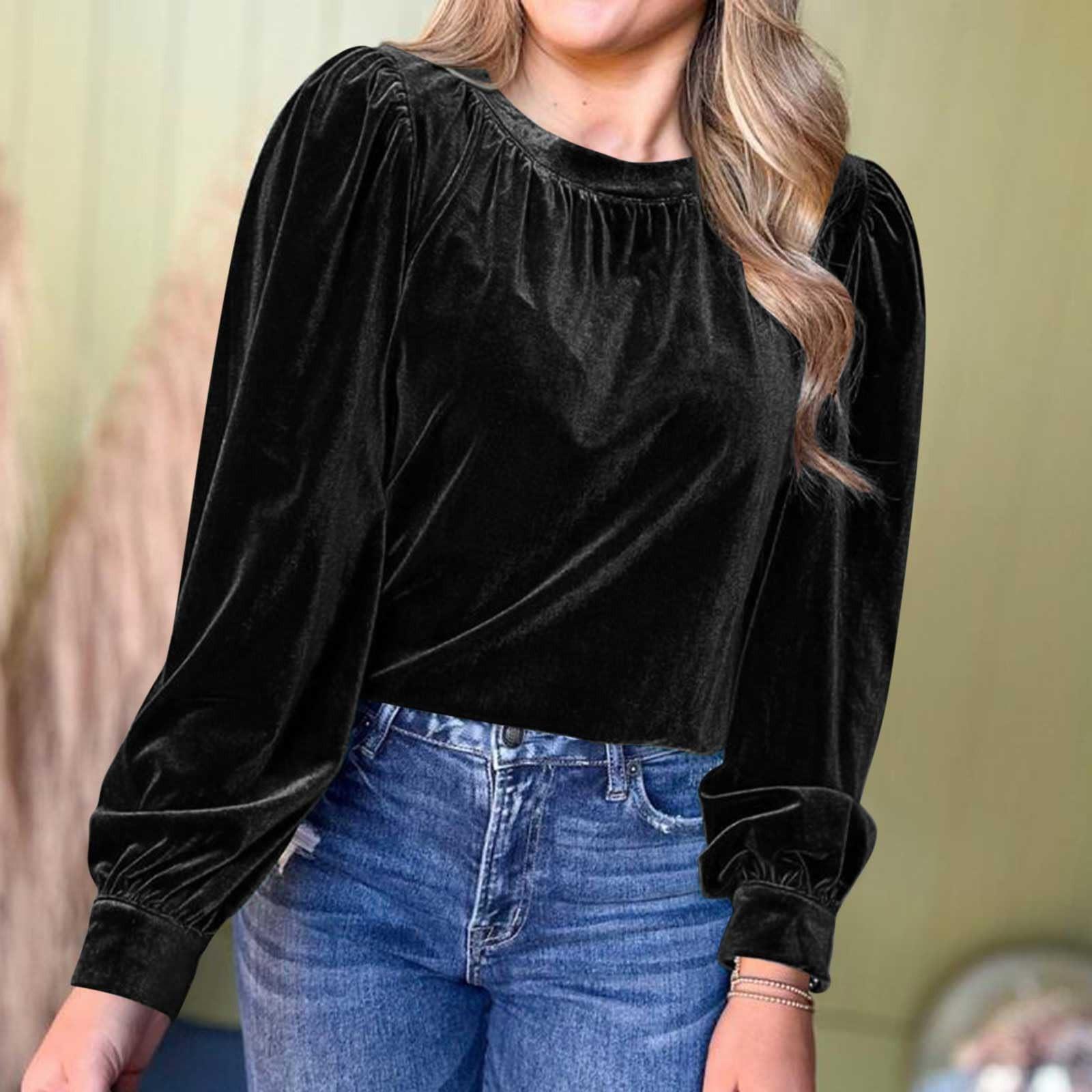 Женский свободный однотонный пуловер из золотистого бархата с круглым вырезом и длинными рукавами, повседневная рубашка XXL чёрный
Женский свободный однотонный пуловер из золотистого бархата с круглым вырезом и длинными рукавами, повседневная рубашка XXL чёрный
