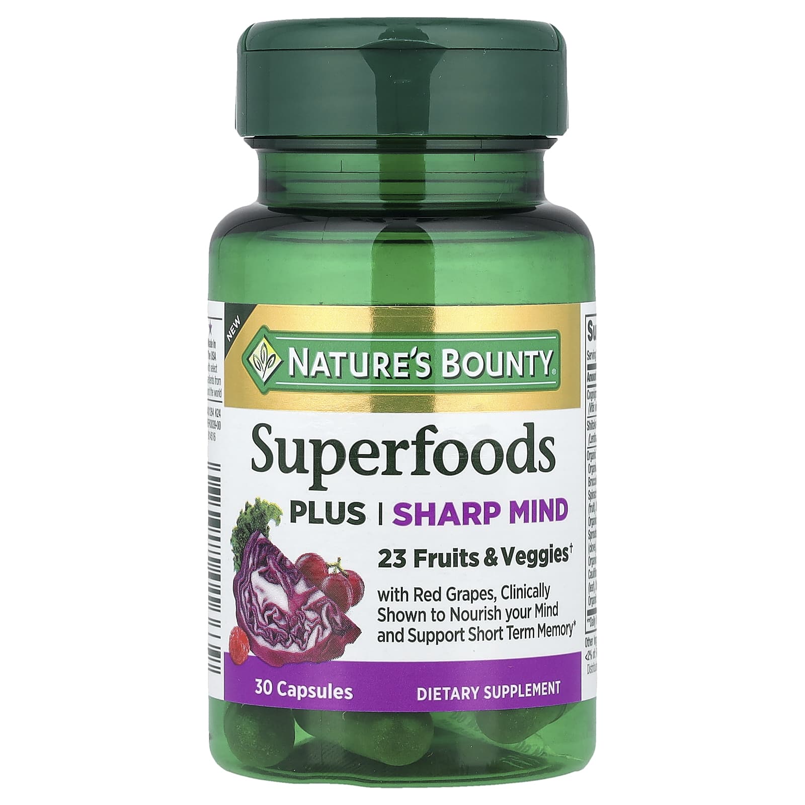 Nature S Bounty, Superfood Plus Sharp Mind, 30 Capsules
Nature S Bounty, Superfood Plus Sharp Mind, 30 Capsules