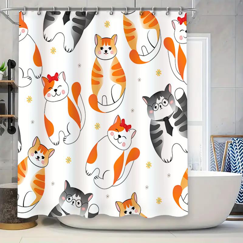 Kawaii Cats Shower Curtain Cute Bathroom Decor For Kids Bathrooms Waterproof Fabric With Flowers Easy Install Hook Set Included W60H190(CM)-1 Pcs
Kawaii Cats Shower Curtain Cute Bathroom Decor For Kids Bathrooms Waterproof Fabric With Flowers Easy Install Hook Set Included W60H190(CM)-1 Pcs