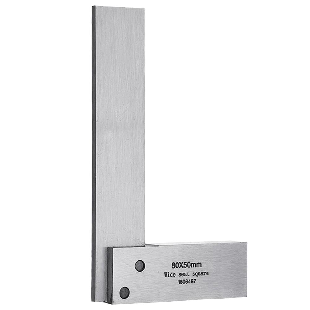 90-градусная угловая линейка для деревообработки Прямоугольный транспортир Закалка прецизионной стали для инженеров Измерение уклономера