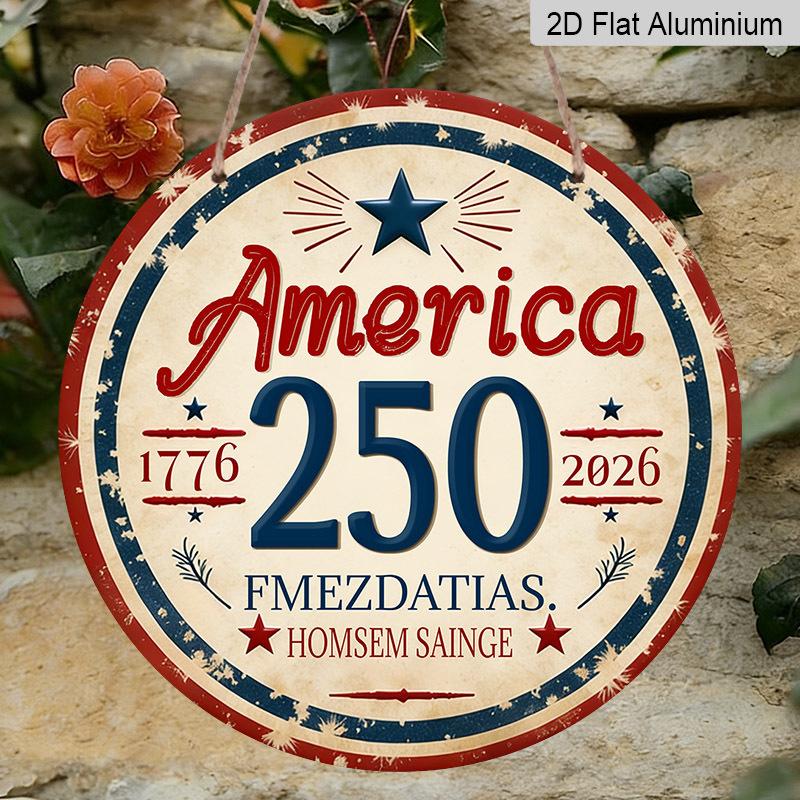 2D Flat 1pc Aluminum Independence Day-Themed Wall Decor 7.87 inches x 7.87 inches Celebrating the 250th Anniversary Patriotic Decor Suitable for 1pc
2D Flat 1pc Aluminum Independence Day-Themed Wall Decor 7.87 inches x 7.87 inches Celebrating the 250th Anniversary Patriotic Decor Suitable for 1pc