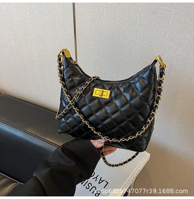 Rhombus embroidery thread bag women s high-end sense niche design sense chain messenger bag Xiaoxiangfeng single shoulder armpit stray bag чёрный
Rhombus embroidery thread bag women s high-end sense niche design sense chain messenger bag Xiaoxiangfeng single shoulder armpit stray bag чёрный