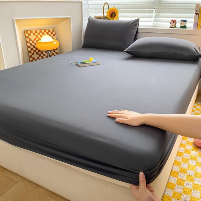 Наматрасники с резинкой Сплошной цвет 1 шт. Простыня на резинке Мягкий комфортный чехол для матраса (Без наволочки) 180x200cm