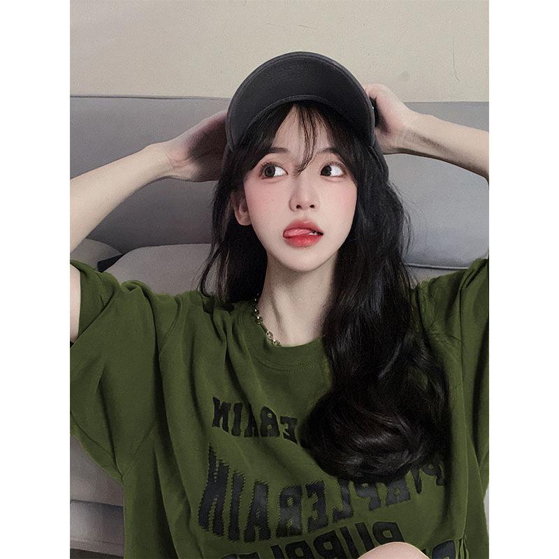 Pure cotton heavy American design short-sleeved t-shirt women s new summer loose chic Hong Kong flavor half-sleeved M темно-зеленого
Pure cotton heavy American design short-sleeved t-shirt women s new summer loose chic Hong Kong flavor half-sleeved M темно-зеленого