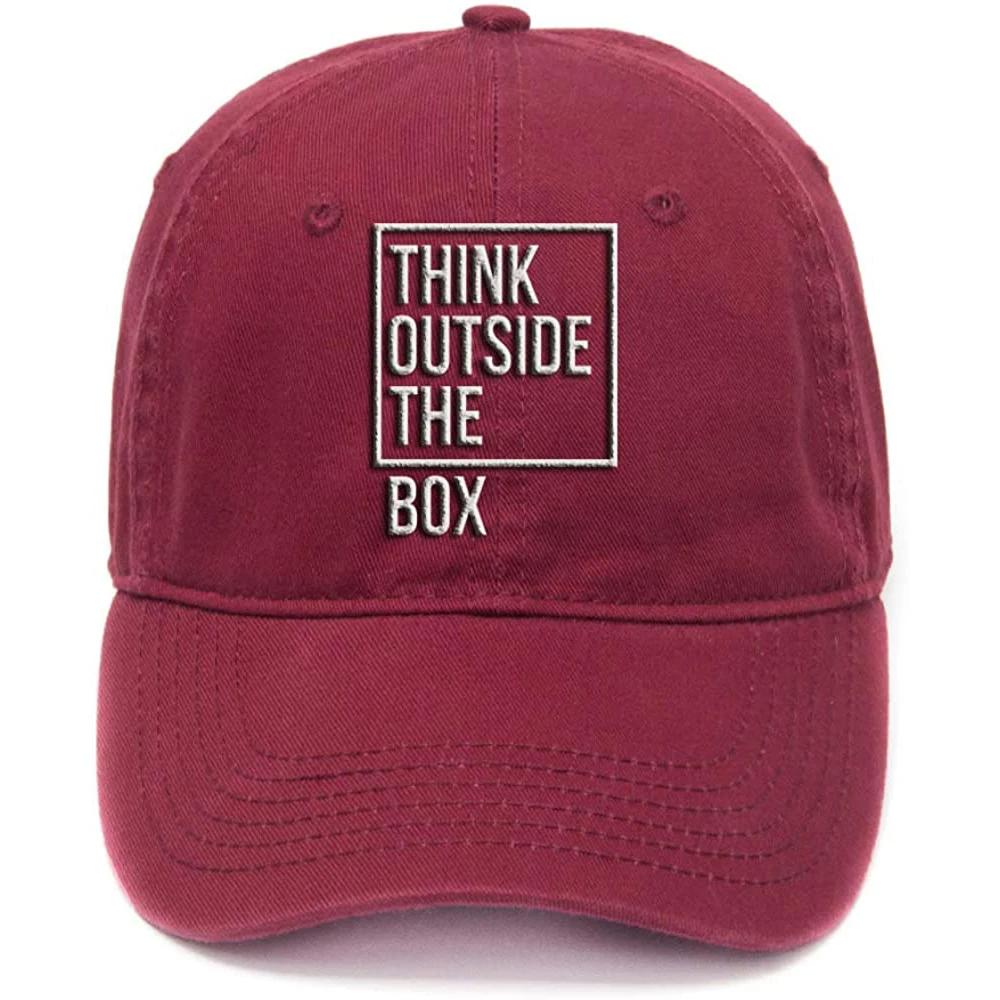 Lyprerazy Think Outside The Box Washed Cotton Adjustable Unisex Women Unisex Hip Hop Cool Flock Printing Baseball Cap
Lyprerazy Think Outside The Box Washed Cotton Adjustable Unisex Women Unisex Hip Hop Cool Flock Printing Baseball Cap
