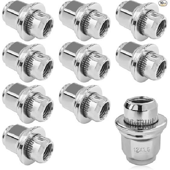 10PCS M12x1.5 Chrome Lug Nuts, Chrome Closed End Mag Style Lug Nuts with 10PCS
10PCS M12x1.5 Chrome Lug Nuts, Chrome Closed End Mag Style Lug Nuts with 10PCS