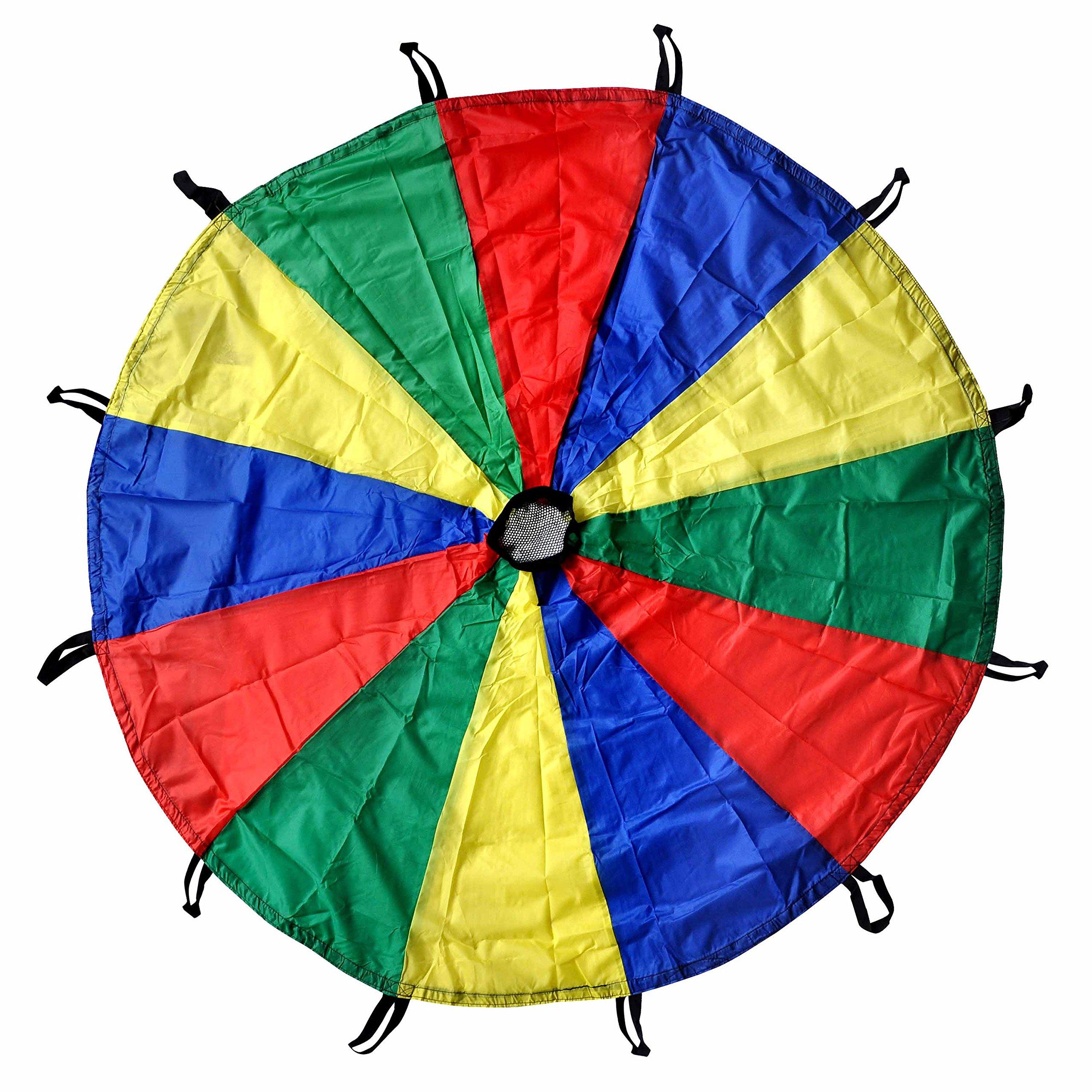 GSI Parachute Rainbow Parachute Toy Tent Games for Gymnastics Cooperative Play and Outdoor Playground Activities (12 Handles) 12ft
GSI Parachute Rainbow Parachute Toy Tent Games for Gymnastics Cooperative Play and Outdoor Playground Activities (12 Handles) 12ft