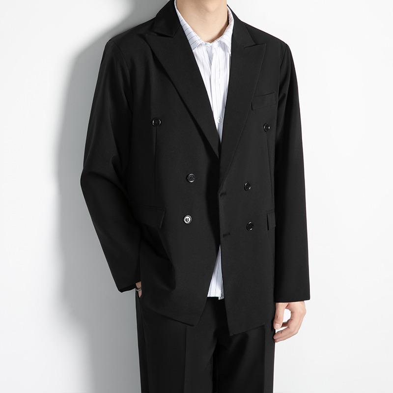 Мужской двубортный блейзер свободного кроя в британском стиле на весну/осень 2025 года - Модная повседневная куртка с подплечниками 4XL чёрный
Мужской двубортный блейзер свободного кроя в британском стиле на весну/осень 2025 года - Модная повседневная куртка с подплечниками 4XL чёрный