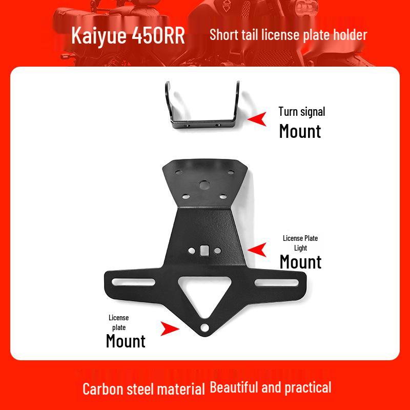 Universal Short Tail License Plate Holder for Kaiyue 450RR, Chunfeng 450SR, 675SR, Qianjiang Sai 600RS
Universal Short Tail License Plate Holder for Kaiyue 450RR, Chunfeng 450SR, 675SR, Qianjiang Sai 600RS