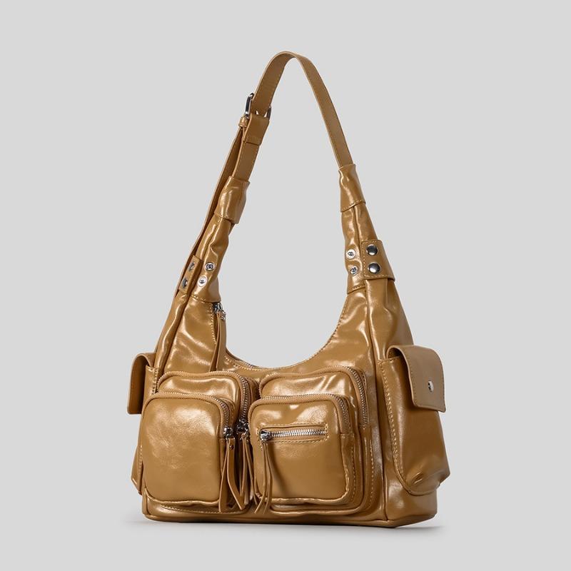 Motorcycle Bag Casual and Versatile Shoulder Bag,Fashionable Underarm Handbag світло-коричневого кольору
Motorcycle Bag Casual and Versatile Shoulder Bag,Fashionable Underarm Handbag світло-коричневого кольору