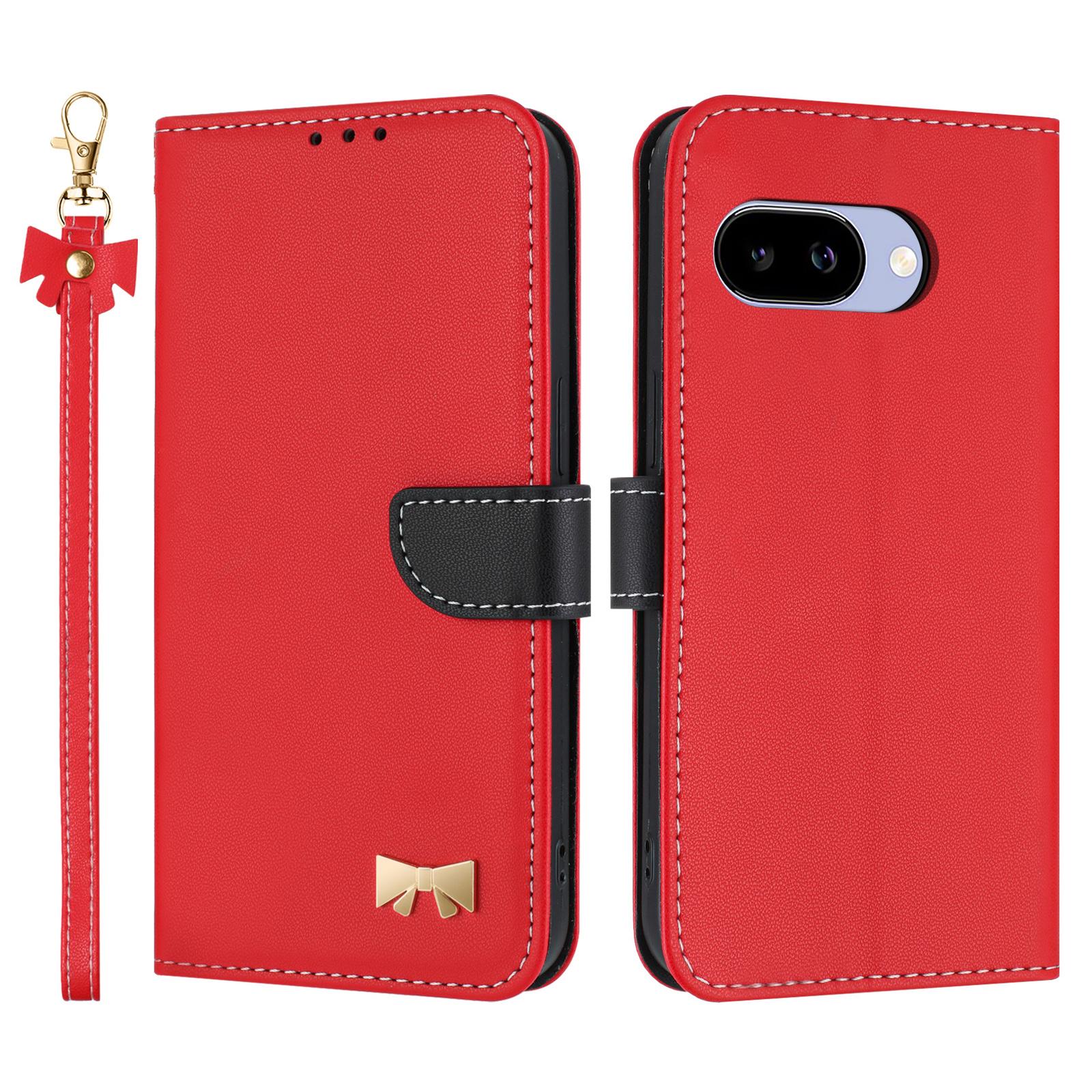 For Google Pixel 9a Case Bowknot Decor Wallet Leather Phone Cover with Wrist Strap Red
For Google Pixel 9a Case Bowknot Decor Wallet Leather Phone Cover with Wrist Strap Red