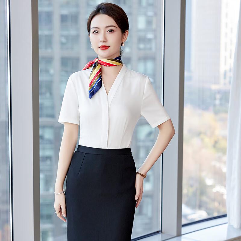 Women s V-neck Short Sleeve Professional Shirt S
Women s V-neck Short Sleeve Professional Shirt S