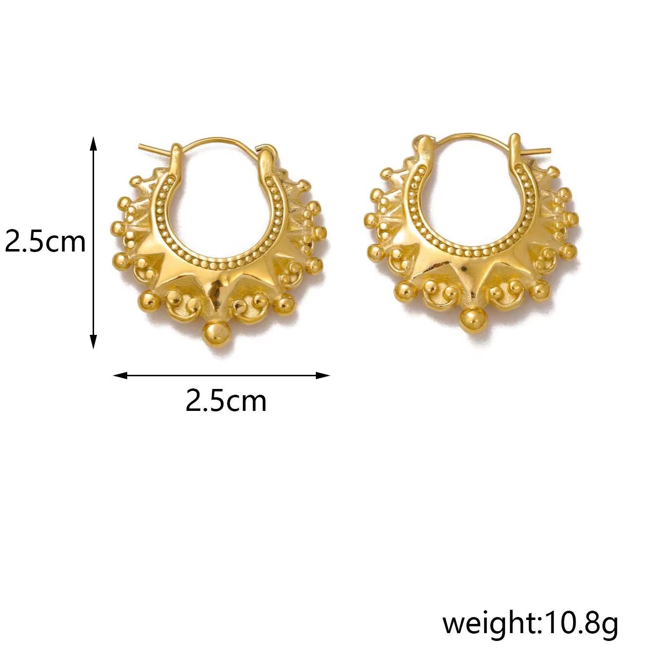 CARLIDANA Elegant Stainless Steel Victorian Earrings Pointed Creole Hoops Bohemian Retro Gift Large Hoop Patterns Women Surprise
CARLIDANA Elegant Stainless Steel Victorian Earrings Pointed Creole Hoops Bohemian Retro Gift Large Hoop Patterns Women Surprise