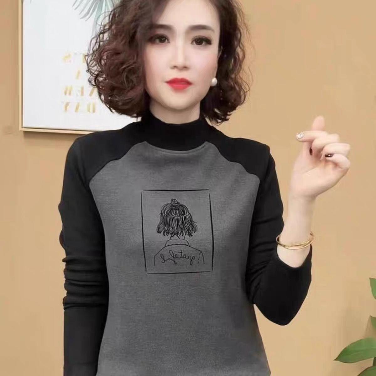Color matching semi-turtleneck long-sleeved top women s autumn and winter new fashion casual loose and thin bottoming shirt tide M сірий колір
Color matching semi-turtleneck long-sleeved top women s autumn and winter new fashion casual loose and thin bottoming shirt tide M сірий колір
