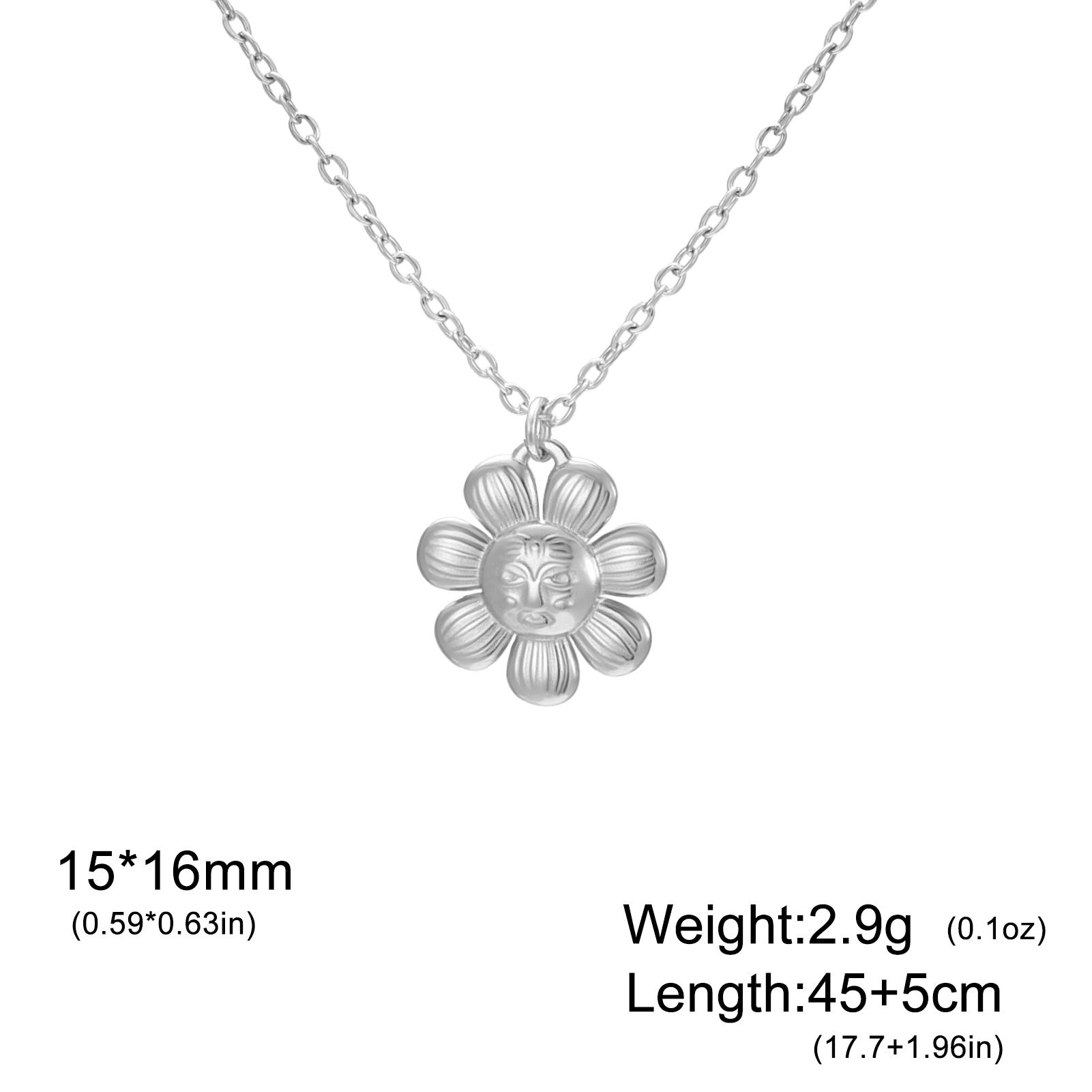 Teamer Daisy Sunflower Flower Pendant Necklace for Woman Girls Stainless Steel Gold Color Delicate Plant Jewelry Choker Gift 45-50 cm
Teamer Daisy Sunflower Flower Pendant Necklace for Woman Girls Stainless Steel Gold Color Delicate Plant Jewelry Choker Gift 45-50 cm
