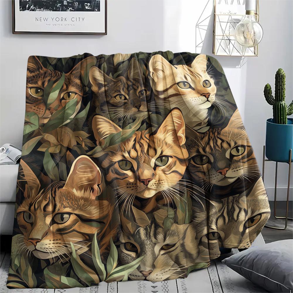 Bengal Cat and Grass pattern Flannel Blanket, High quality Comfortable for All Seasons, Home Decor, Warmth and Comfort, Perfect for Gifts. 80cm x 120cm
Bengal Cat and Grass pattern Flannel Blanket, High quality Comfortable for All Seasons, Home Decor, Warmth and Comfort, Perfect for Gifts. 80cm x 120cm