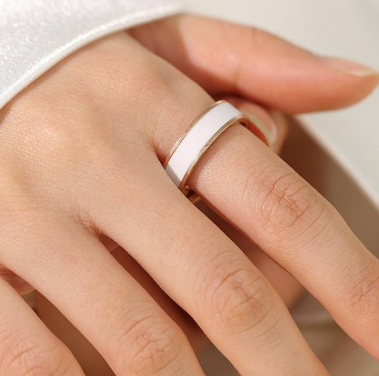 2023 Высококачественное черное керамическое титановое стальное кольцо на палец, модное унисекс, стильное, корейское легкое люксовое, без выцветания Size 9